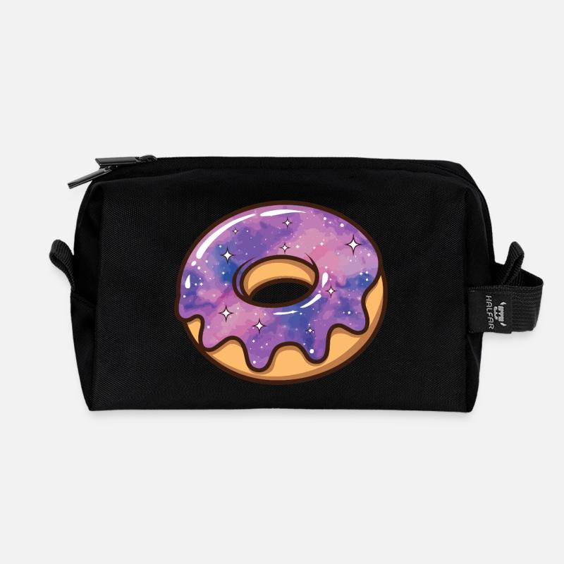 Kosmische Galaxie Donut - Recycelte Kulturtasche - Schwarz