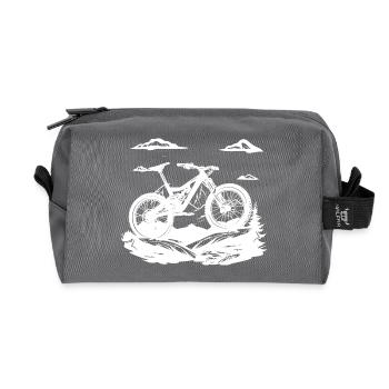 Mountainbike Liebhaber - Recycelte Kulturtasche - Anthrazit - Vorne