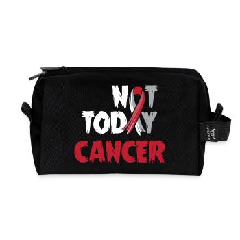 Laryngeal Cancer Cancer Survivor Cancer Stinks - Recycled Toiletry Zip Bag - black - Front