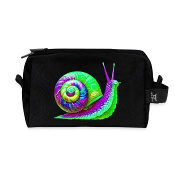 Schnecke - Recycelte Kulturtasche - Schwarz - Vorne