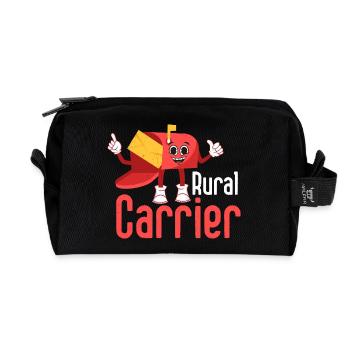 Rural Carrier Mailman Postal Worker - Recycled Toiletry Zip Bag - black - Front