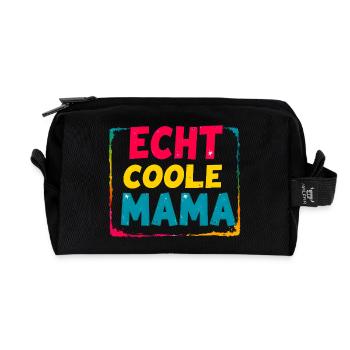Coole Mama Muttertag lustiger Spruch Geschenk - Recycelte Kulturtasche - Schwarz - Vorne