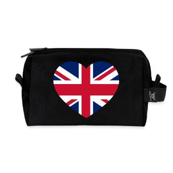 I Love My Country - Recycled Toiletry Zip Bag - black - Front