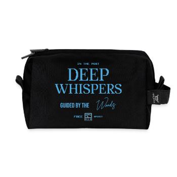 Deep voices of silence and strength - Recycled Toiletry Zip Bag - black - Front
