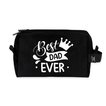 Best Dad in the World Gifts Father Christmas - Recycled Toiletry Zip Bag - black - Front
