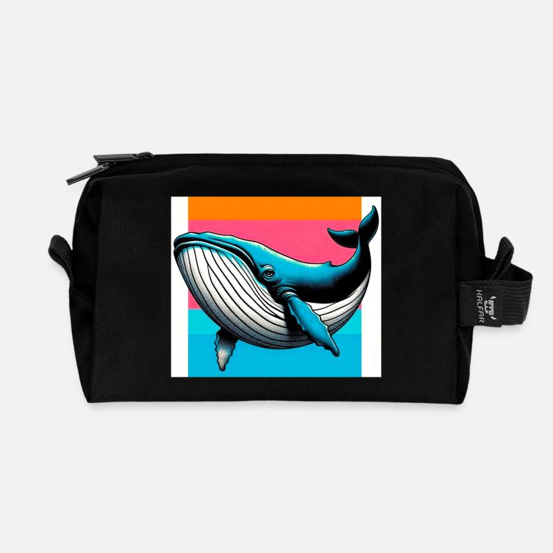 Wal - Recycelte Kulturtasche - Schwarz