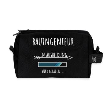 Civil Engineering Profession Education Civil Engineer - Recycled Toiletry Zip Bag - black - Front