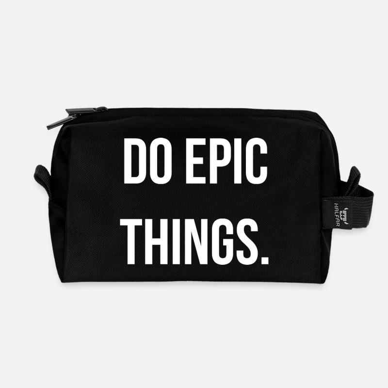 DO EPIC THINGS. | Greyline Official - Recycelte Kulturtasche - Schwarz