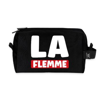 Lazy - Recycled Toiletry Zip Bag - black - Front