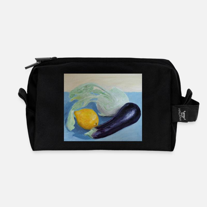 Stillleben - Recycelte Kulturtasche - Schwarz