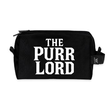 La typographie de la Mafia Purr Lord Bold - Trousse de toilette en tissu recyclé - noir - Devant