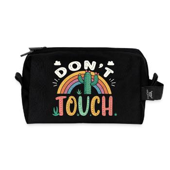Cactus Arcenciel Ne Pas Toucher - Trousse de toilette en tissu recyclé - noir - Devant
