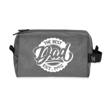 Le meilleur papa EST 1992 - Trousse de toilette en tissu recyclé - anthracite - Devant
