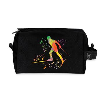 Ski de fond Ski de fond - Trousse de toilette en tissu recyclé - noir - Devant