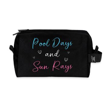 Pool Party - Recycelte Kulturtasche - Schwarz - Vorne