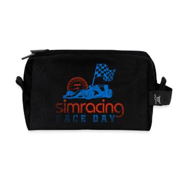 Sim Racing Renntag - Recycelte Kulturtasche - Schwarz - Vorne
