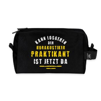 Hörakustiker Praktikant Hörakustik Praktikum - Recycelte Kulturtasche - Schwarz - Vorne