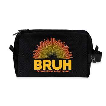 Bruh Sunburst Logo - Son-In-Law - Recycled Toiletry Zip Bag - black - Front