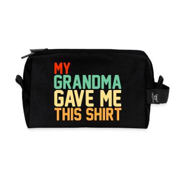 Meine Oma hat mir diesen lustigen Retro-Slogan gegeben - Recycelte Kulturtasche - Schwarz - Vorne