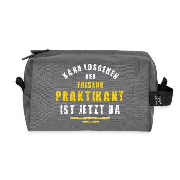 Friseur Praktikant Frisör Praktikum Friseursalon - Recycelte Kulturtasche - Anthrazit - Vorne