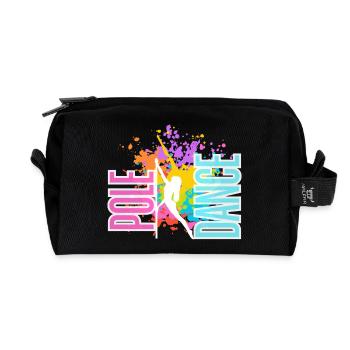 Pole Dance Splash Neon Farben - Recycelte Kulturtasche - Schwarz - Vorne