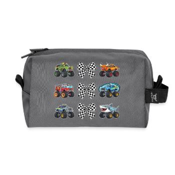 Mama Monster Truck – Cooles Design für Power Mamas - Recycelte Kulturtasche - Anthrazit - Vorne