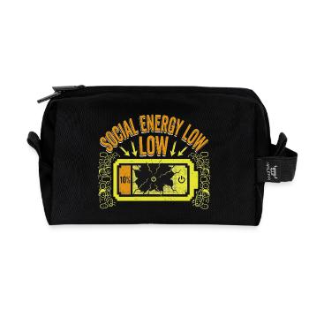 Pression sociale - Trousse de toilette en tissu recyclé - noir - Devant