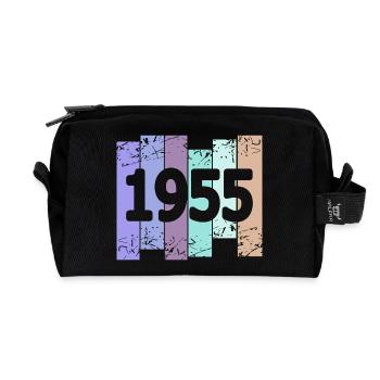 1955 - Recycled Toiletry Zip Bag - black - Front