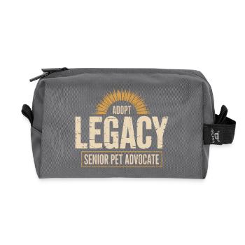 Adopt Legacy Senior Pets - Recycled Toiletry Zip Bag - anthracite - Front