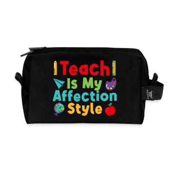 Pre K Teacher Affection Style Kindergarten Teacher - Recycelte Kulturtasche - Schwarz - Vorne