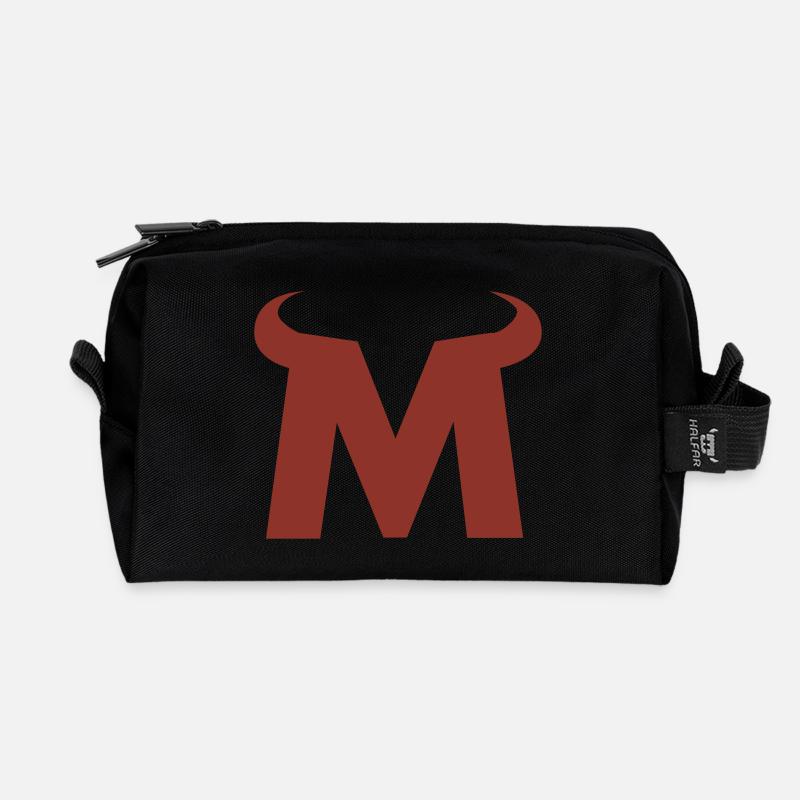monster m - Recycelte Kulturtasche - Schwarz