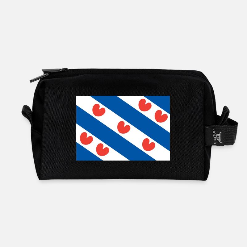 Frisian flag - Recycled Toiletry Zip Bag - black