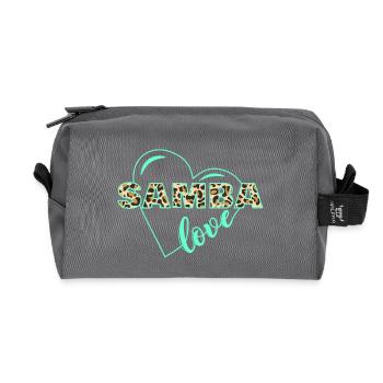 Samba Imprimé Animal Amour - Trousse de toilette en tissu recyclé - anthracite - Devant