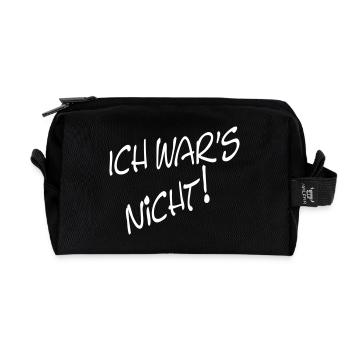 ICH WAR'S NICHT! - Recycelte Kulturtasche - Schwarz - Vorne