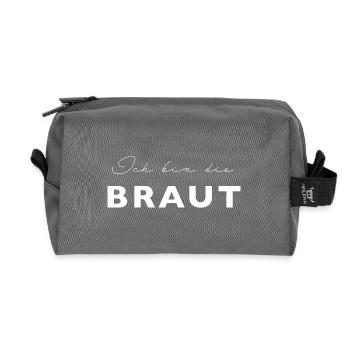 Die Braut – Königin der Nacht - Recycelte Kulturtasche - Anthrazit - Vorne