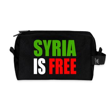 syrien - syria is free - Recycelte Kulturtasche - Schwarz - Vorne