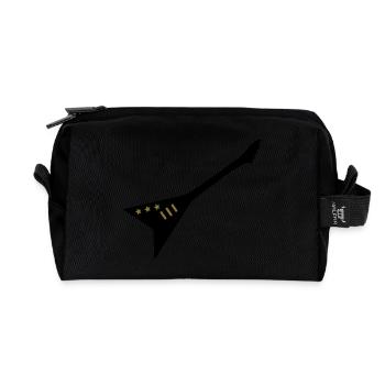 guitare - Trousse de toilette en tissu recyclé - noir - Devant