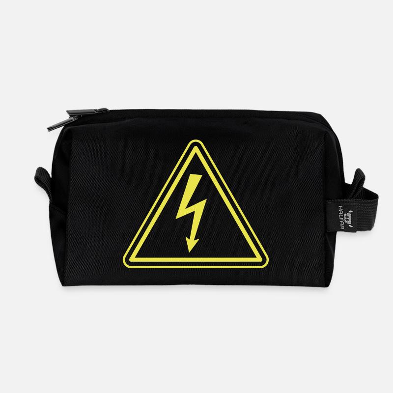 ELEKTRIKER UNTER HOCHSPANNUNG - Recycelte Kulturtasche - Schwarz
