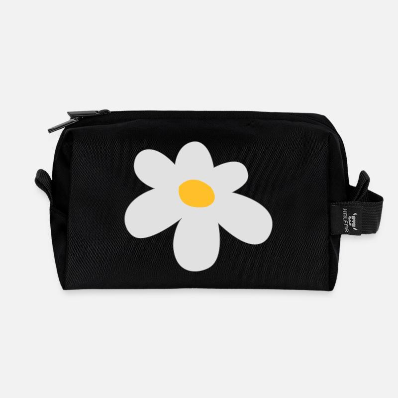 blume - Recycelte Kulturtasche - Schwarz