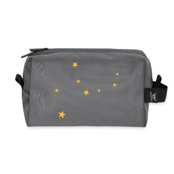 Virgo constellation - Recycled Toiletry Zip Bag - anthracite - Front