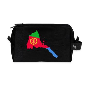 eritrea collection - Recycled Toiletry Zip Bag - black - Front