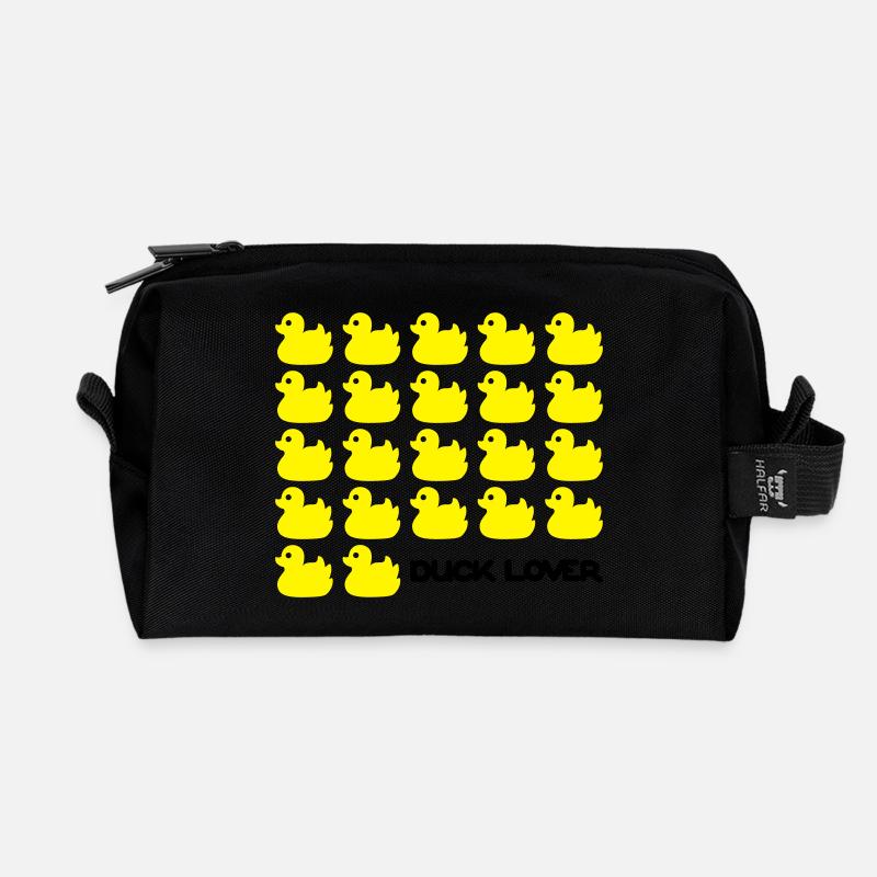 Duck Lover - Recycelte Kulturtasche - Schwarz