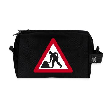 men at work - Recycelte Kulturtasche - Schwarz - Vorne