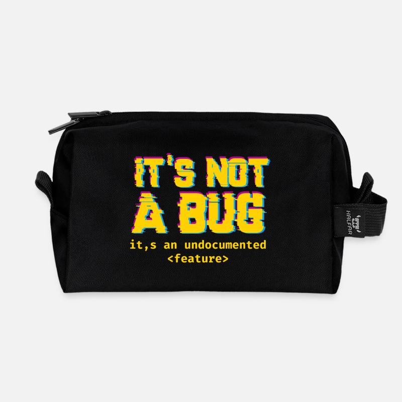 It's not a bug it's an undocumented feature - Recycled Toiletry Zip Bag - black