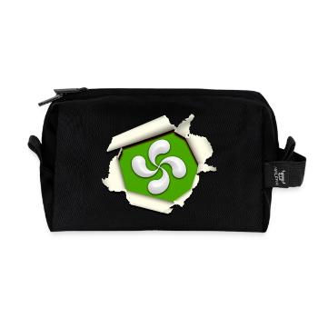 Croix du Pays Basque - Trousse de toilette en tissu recyclé - noir - Devant