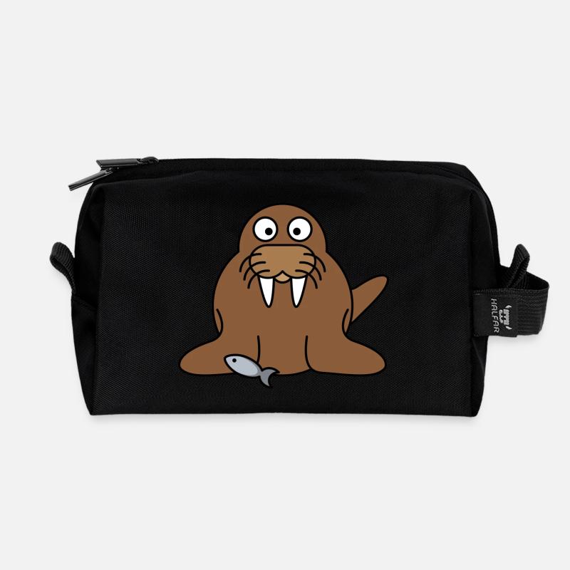walrus - Recycled Toiletry Zip Bag - black