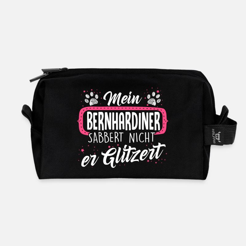BERNHARDINER - sabber - Recycelte Kulturtasche - Schwarz
