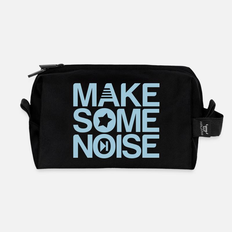 make some noise - Recycelte Kulturtasche - Schwarz