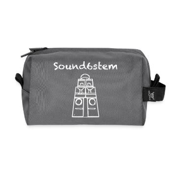 Sound6stem Free Party n'est pas un crime - Trousse de toilette en tissu recyclé - anthracite - Devant