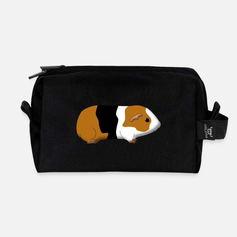 dreifarbiges Meerschweinchen - Recycelte Kulturtasche - Schwarz